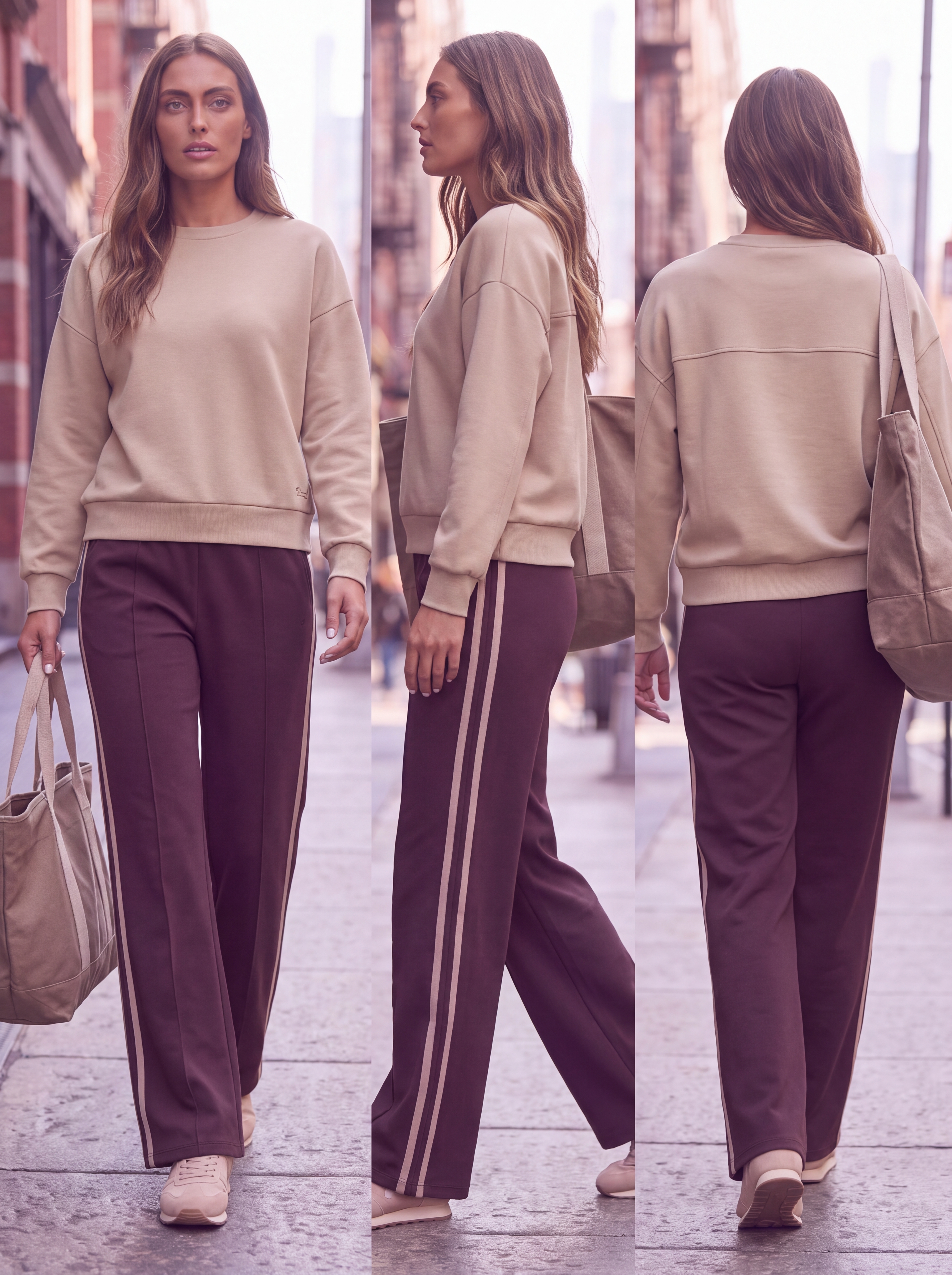 Dámska mikina BROADWAY NYC FASHION SCUBA - WARM SAND Piesková béžová s.WEAR 6